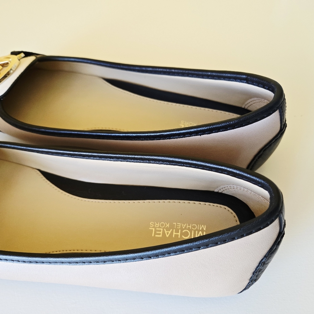 MICHAEL KORS MK Fulton Women's Flat Moccasins Cream White Real Leather Size 8M - Picture 10 of 12